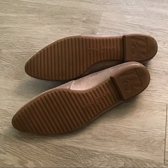 Paul Green Metallic Flats Loafers - Picture 3 of 5